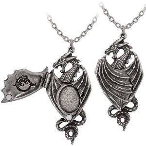 Alchemy Gothic Racla Dragonistii Dragon Wing Photo/Picture Locket Pendant P1008